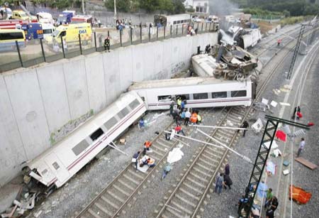 تصادف مرگبار قطار در اسپانیا
