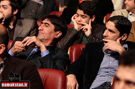 وحید هاشمیان و ناصر محمدخانی در جشن باشگاه پیروزی